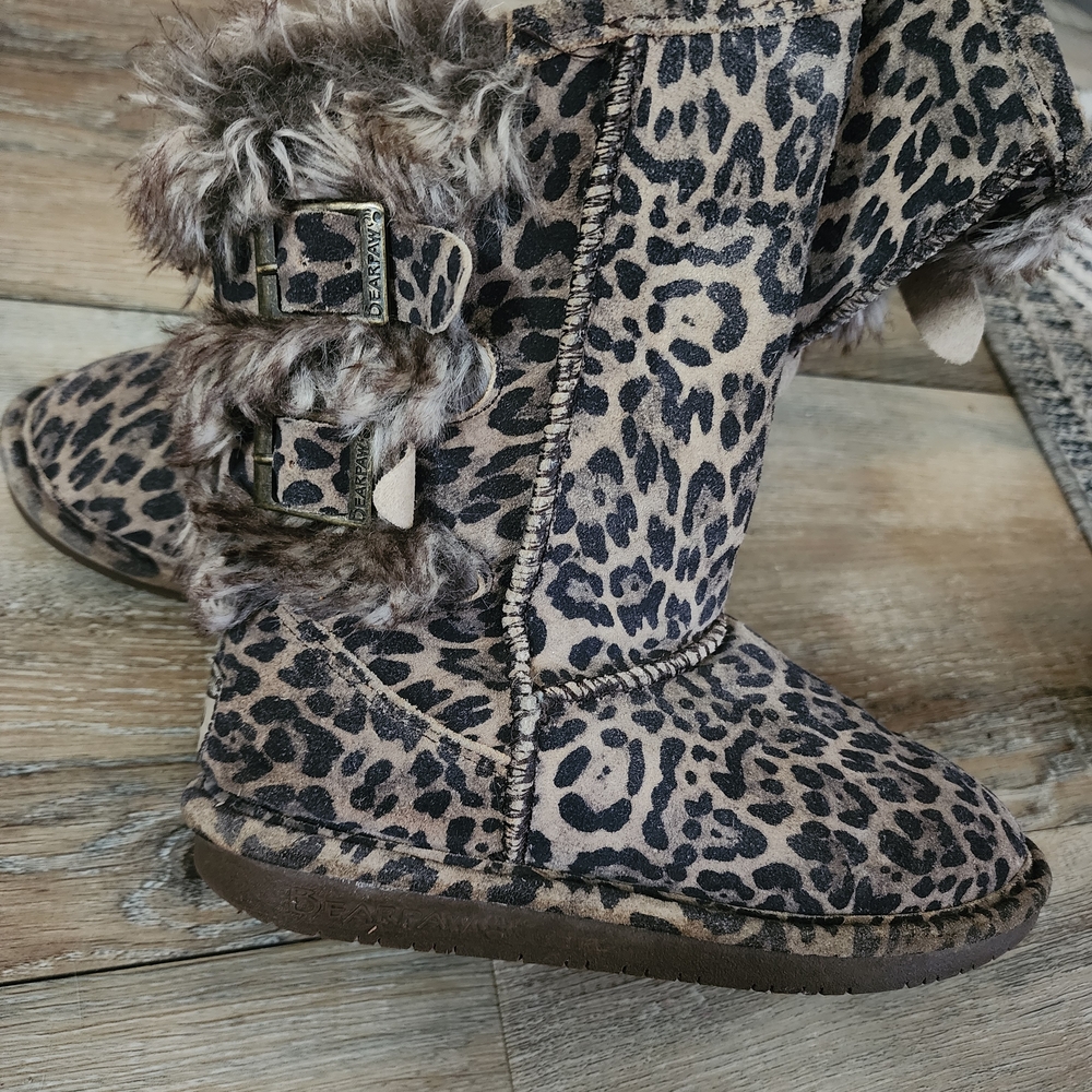 🔴Bearpaw Kid's Size 2 Leopard Print Boots - Picture 3 of 7